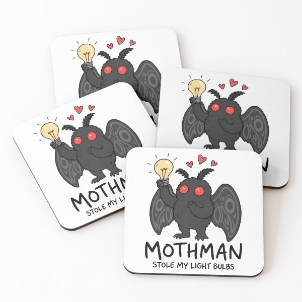 Item preview, Mothman Stole My Light Bulbs Funny Cryptid Cartoon designed and sold by ShirtWreck.
