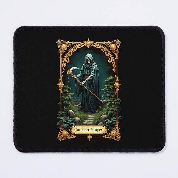 Item preview, Gardener Tarot Halloween Tarot Card Skeleton Gardener Reaper designed and sold by sonlehuyak.