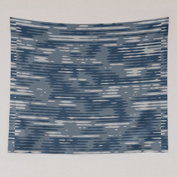 Item preview, Winter Camouflage Digital Lines Patterns in Blue Shades designed and sold by ShopieHome.