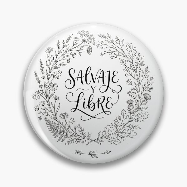 Item preview, Salvaje y Libre Spanish Quote Floral Wreath designed and sold by DrAsmaaMohamed.