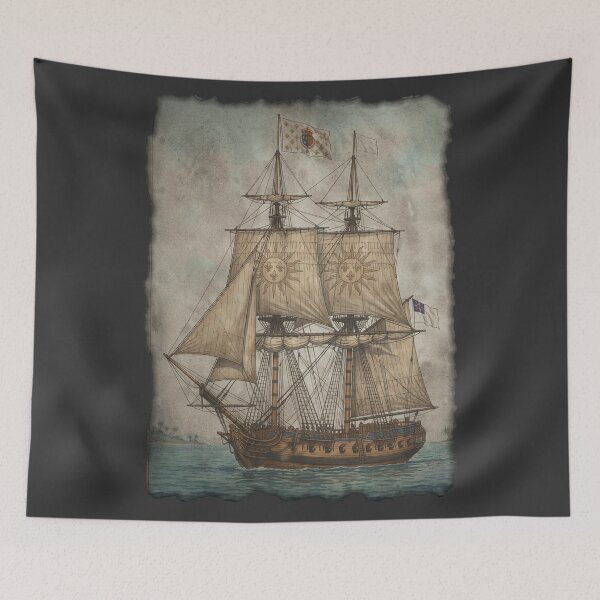 Item preview, Soleil Royal Brig: Bourbon French Navy Age of Sail Art designed and sold by FreiherrPK.