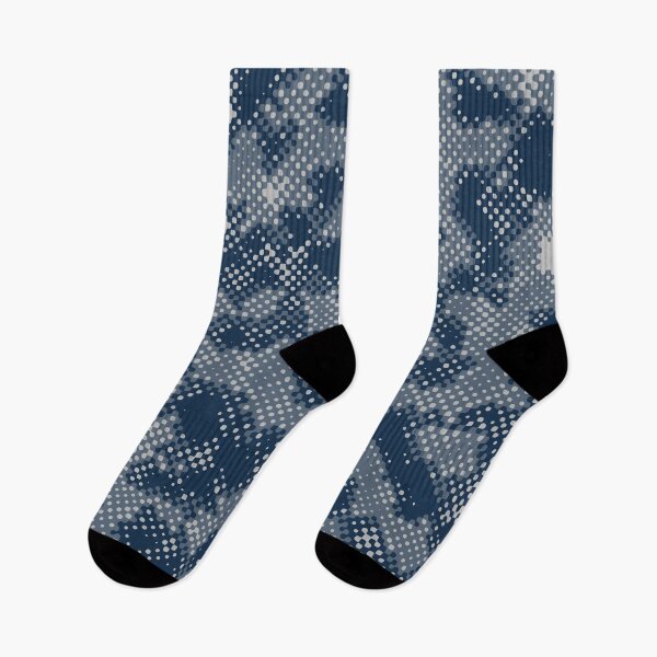 Item preview, Winter Camouflage Digital Dots Patterns in Blue Shades designed and sold by ShopieHome.