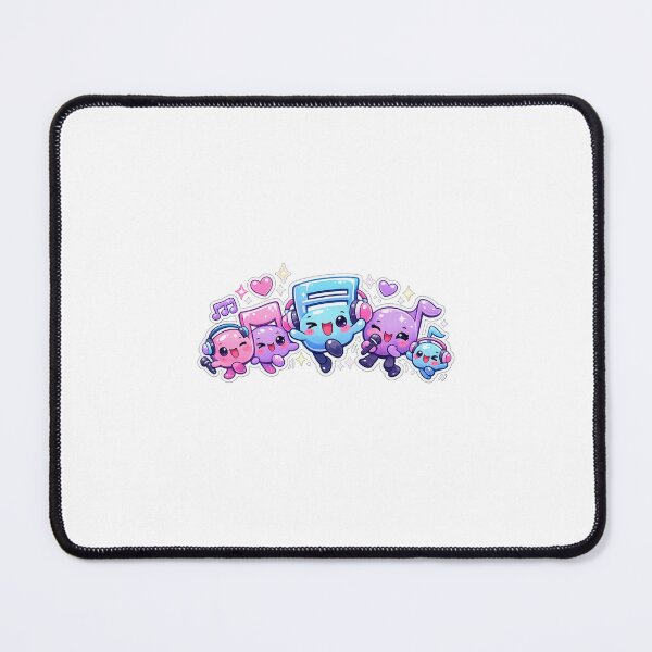 Item preview, Dancing Music Notes Kpop Sticker Kawaii Music Aesthetic for Gen Z Fans designed and sold by CutePrintCorner.