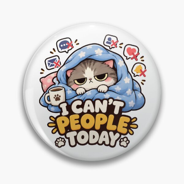 Item preview, Funny Introvert Cat I Can't People Today Cozy Blanket designed and sold by VELORIA706.
