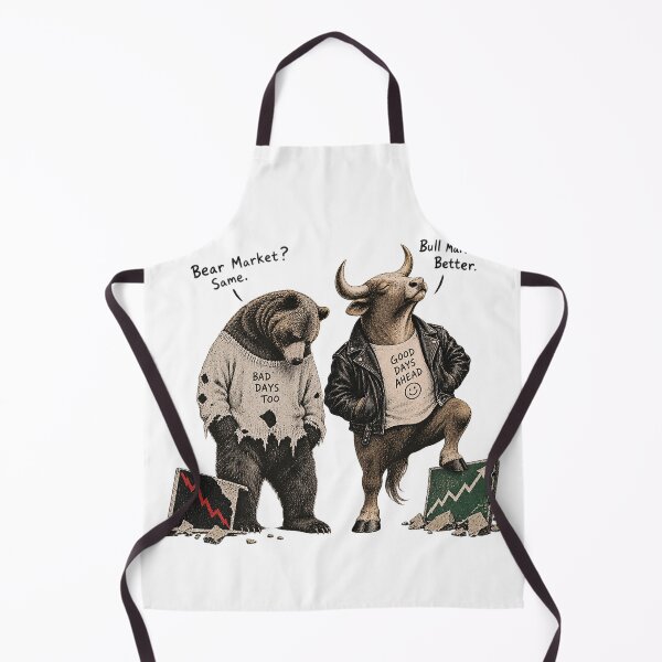 Item preview, Bull vs Bear Market Good Days Ahead Financial Trader Contrast Art designed and sold by zzz888.