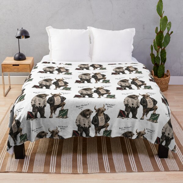 Item preview, Bull vs Bear Market Good Days Ahead Financial Trader Contrast Art designed and sold by zzz888.