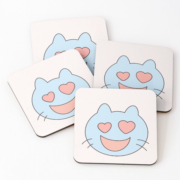 Item preview, Cute Blue Cat Heart Eyes Gift designed and sold by Porpor Artwork.