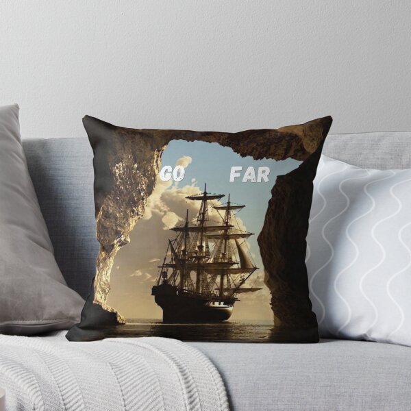 Item preview, Go Far Sailing Ship Voyage - Vintage Pirate Cave Adventure designed and sold by Farahsalama.