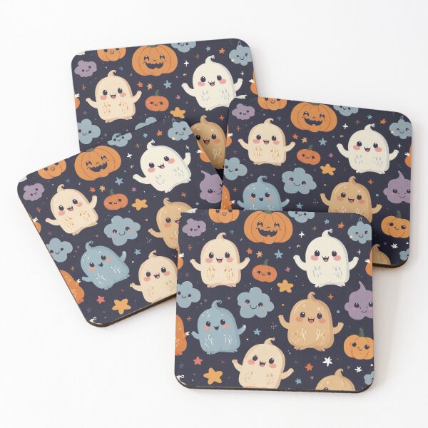 Item preview, Halloween Sticker Sheet Pattern | Black Cats, Ghosts, Pumpkins & Bats | Cute Spooky Icon Print designed and sold by Shiwwa.