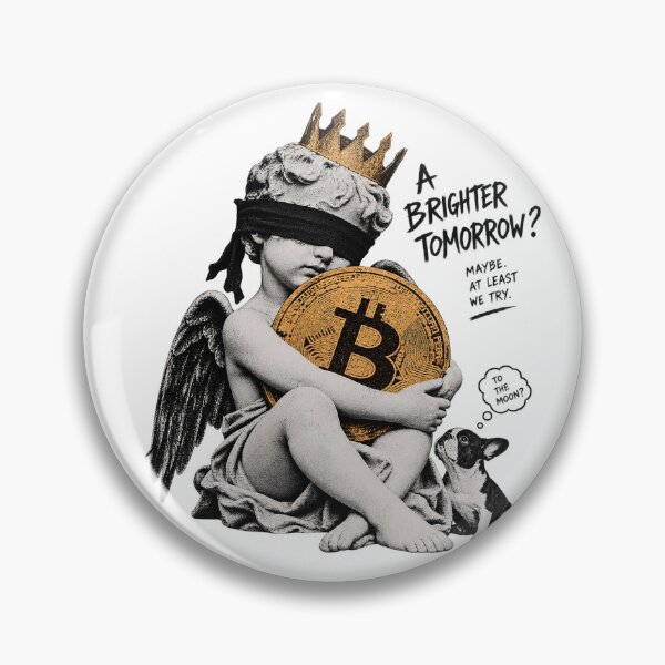 Item preview, A Brighter Tomorrow Blindfolded Angel Bitcoin Crypto Classical Art designed and sold by zzz888.