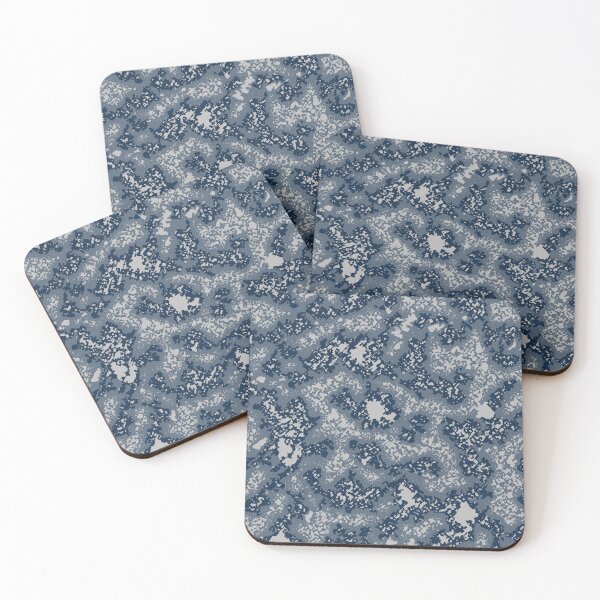 Item preview, Winter Camouflage Digital Charcoal Camo Patterns in Blue Shades designed and sold by ShopieHome.