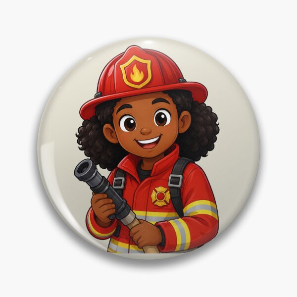Item preview, Cute Girl Firefighter Illustration for Community Helper Themes designed and sold by Theproxmrt.