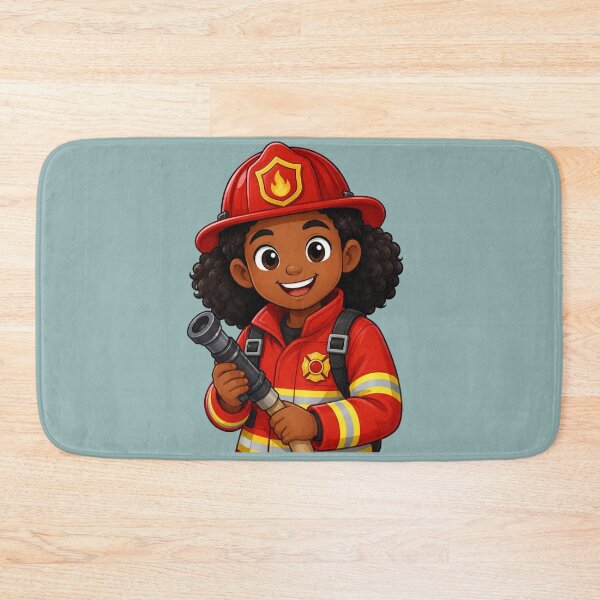 Item preview, Cute Girl Firefighter Illustration for Community Helper Themes designed and sold by Theproxmrt.