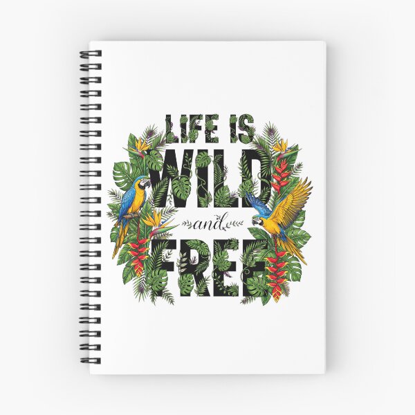 Item preview, Life Is Wild Tropical Parrot Jungle Botanical Quote Art designed and sold by Vibe-Vary.