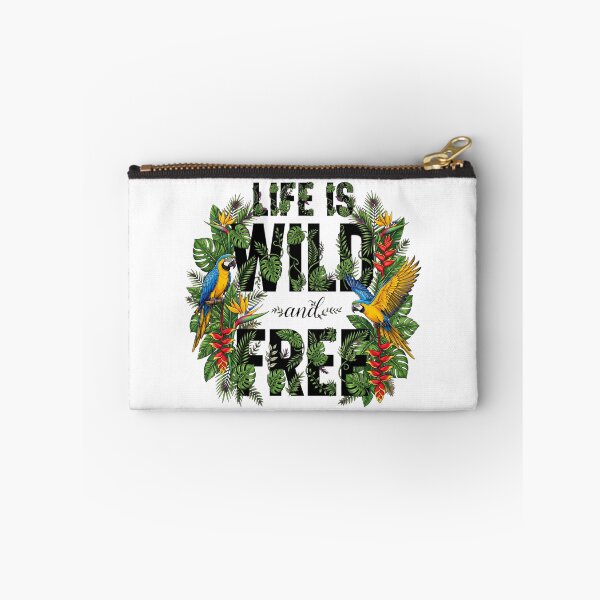 Item preview, Life Is Wild Tropical Parrot Jungle Botanical Quote Art designed and sold by Vibe-Vary.