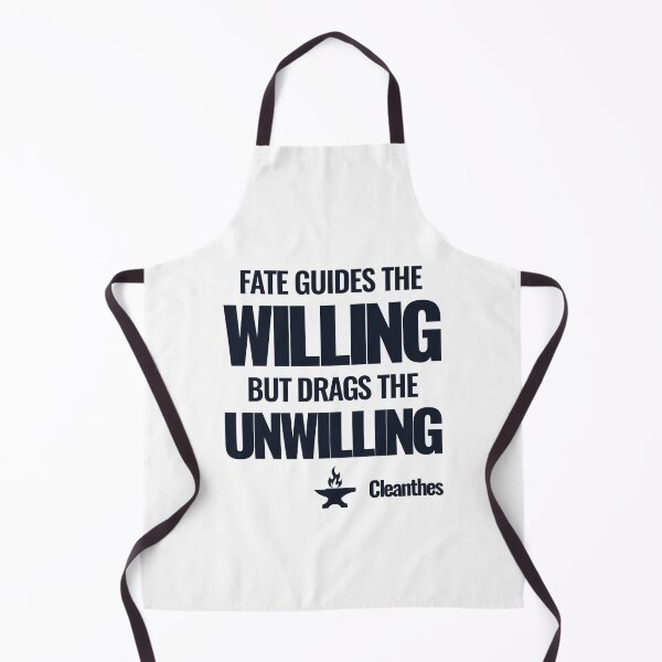 Item preview, Fate Guides the Willing but Drags the Unwilling - Cleanthes - Bold Stoic Quote - Dark Version designed and sold by Stoic Core.