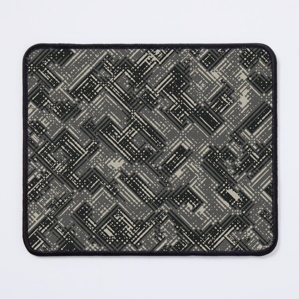 Item preview, Gray Camouflage Digital Lines Camo Patterns in Grey Shades and Black designed and sold by ShopieHome.