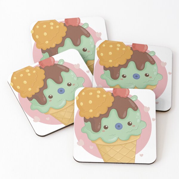 Item preview, Cute Kawaii Ice Cream Sundae Illustration designed and sold by DesignByUmza.