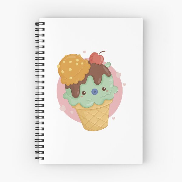 Item preview, Cute Kawaii Ice Cream Sundae Illustration designed and sold by DesignByUmza.