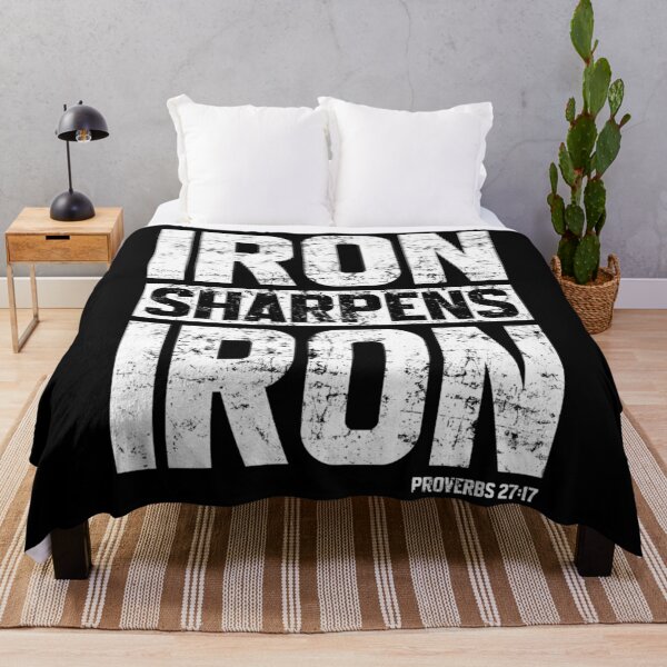 Item preview, Iron Sharpens Iron Proverbs 2717 Gym Religious Workout designed and sold by ALICIAxGONZALEZ.