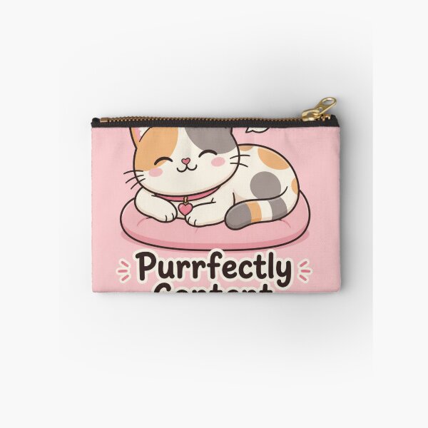 Item preview, Purrfectly Content Funny Cat Illustration | Cute Pun Gift designed and sold by moonlit.ink.shop.