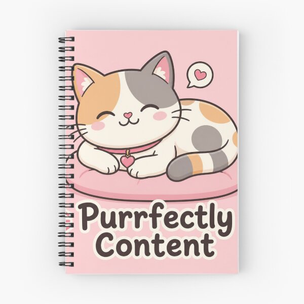 Item preview, Purrfectly Content Funny Cat Illustration | Cute Pun Gift designed and sold by moonlit.ink.shop.