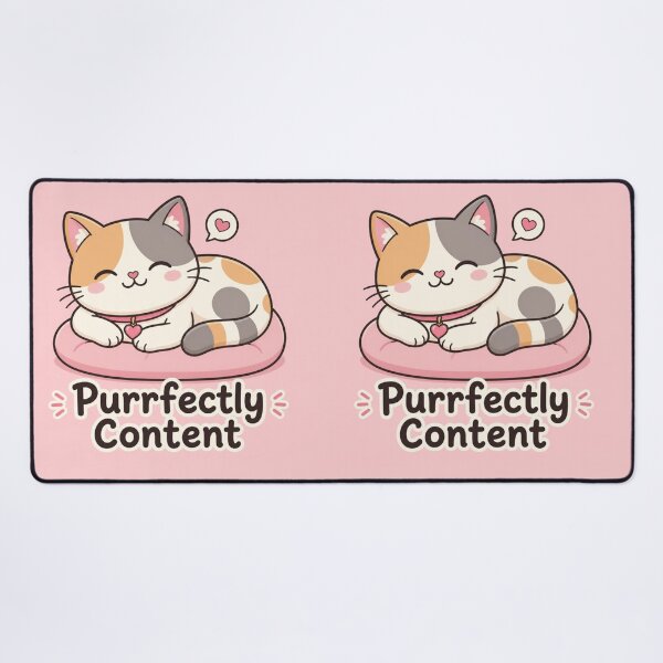 Item preview, Purrfectly Content Funny Cat Illustration | Cute Pun Gift designed and sold by moonlit.ink.shop.