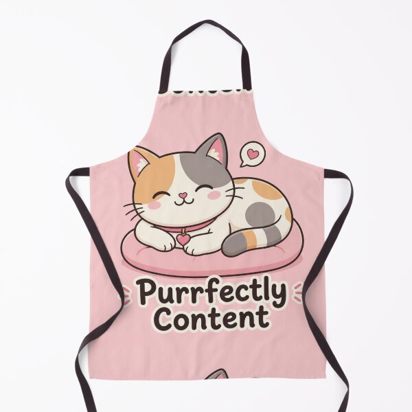 Item preview, Purrfectly Content Funny Cat Illustration | Cute Pun Gift designed and sold by moonlit.ink.shop.