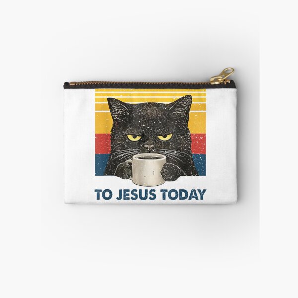 Item preview, I'm Only Talking to Jesus Today Christian Black Cat Coffee designed and sold by ALICIAxGONZALEZ.