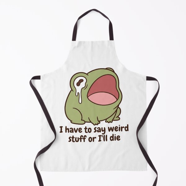 Item preview, I Have To Say Weird Stuff Or I'll Die Screaming Frog ADHD Neurodivergent Funny Meme designed and sold by raedattia.