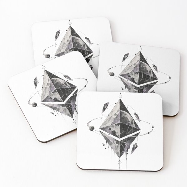Item preview, Cosmic Ethereum Celestial Moon Sacred Geometry Crystal Art designed and sold by zzz888.