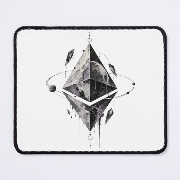 Item preview, Cosmic Ethereum Celestial Moon Sacred Geometry Crystal Art designed and sold by zzz888.