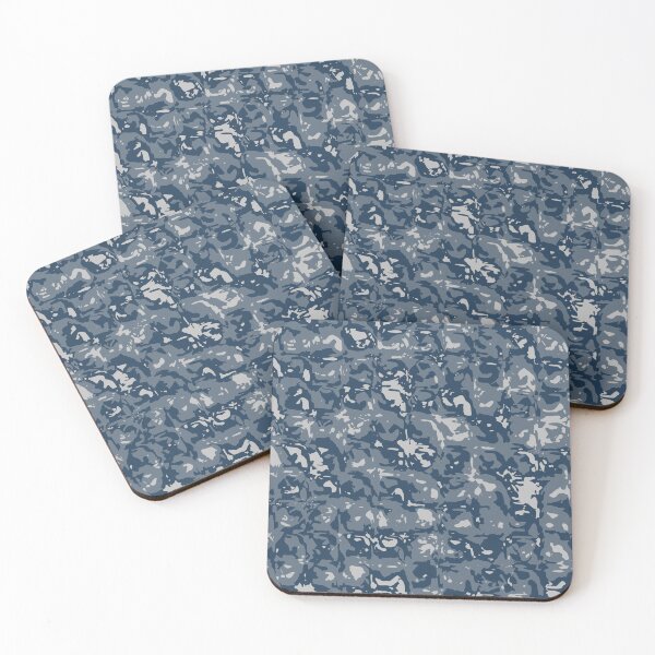 Item preview, Winter Camo Glass Blocks Camouflage Patterns in Blue Shades designed and sold by ShopieHome.
