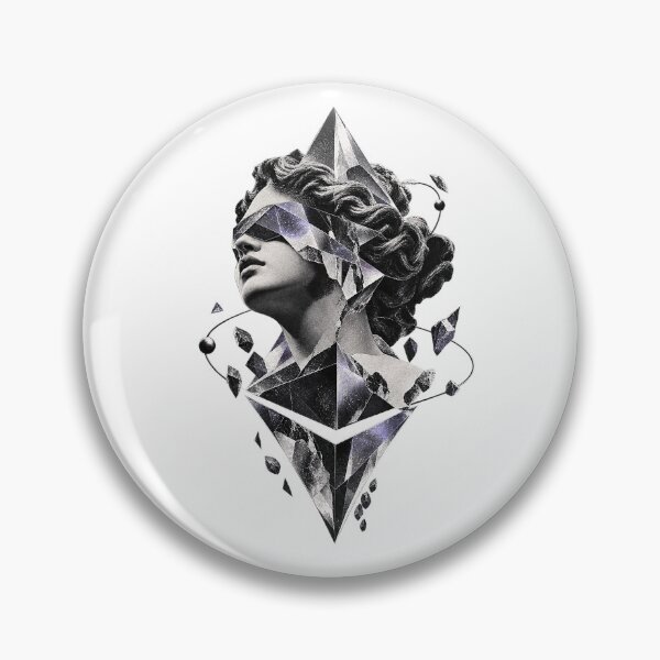 Item preview, Cosmic Ethereum Classical Statue Crystal Mask Surreal Art designed and sold by zzz888.