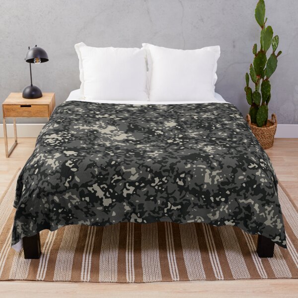 Item preview, Gray Camouflage Digital Sponge Camo Patterns in Grey Shades and Black designed and sold by ShopieHome.