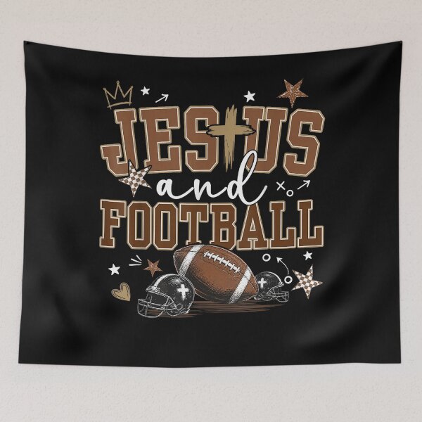 Item preview, Jesus & Football Funny Game Day Preppy Christian Mama Mom designed and sold by ALICIAxGONZALEZ.
