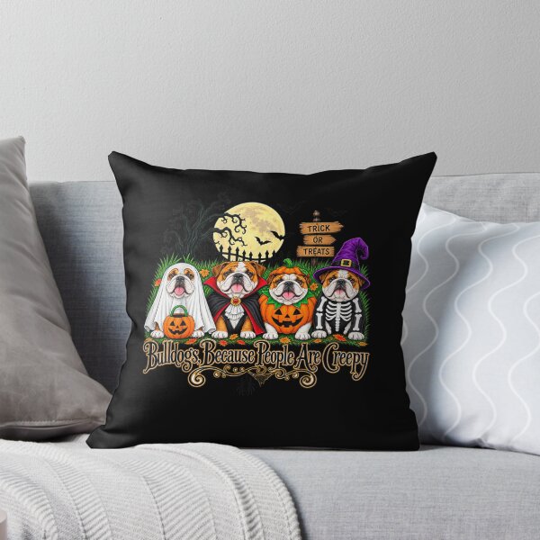 Item preview, Bulldogs Because People are Creepy Halloween Dogs  designed and sold by LakenDraphil.