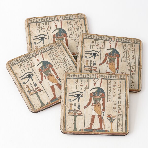 Item preview, Thoth the Scribe: Ancient Egyptian Hieroglyph Tomb Fresco Art designed and sold by FreiherrPK.