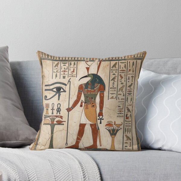 Item preview, Thoth the Scribe: Ancient Egyptian Hieroglyph Tomb Fresco Art designed and sold by FreiherrPK.