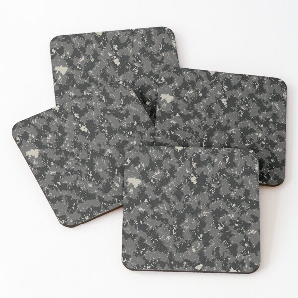 Item preview, Gray Camo Rough Pastels Camouflage Patterns in Grey Shades and Black designed and sold by ShopieHome.