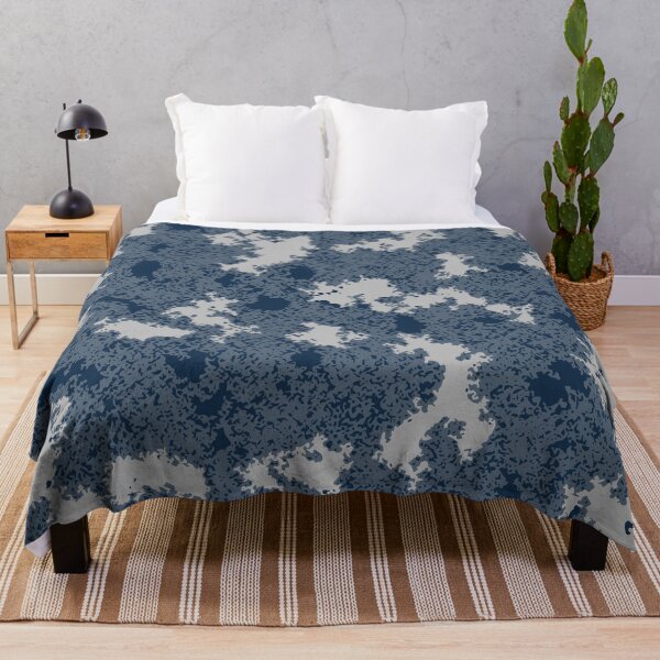 Item preview, Winter Camo Poster Edges Camouflage Patterns in Blue Shades designed and sold by ShopieHome.