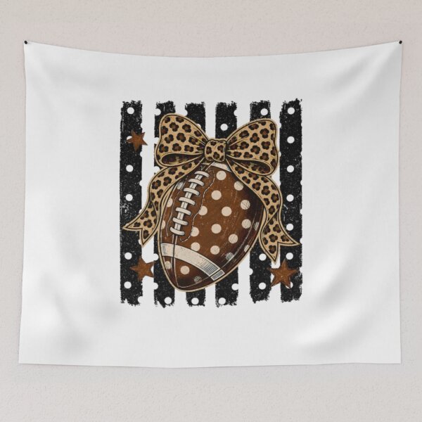 Item preview, Striped Polka Dots Football Leopard Coquette Bow Women Girls designed and sold by AARABwino.