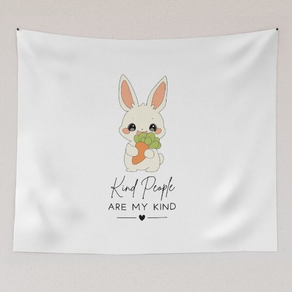 Item preview, Kind People Are My Kind Bunny Design designed and sold by FlareCraftStudio.