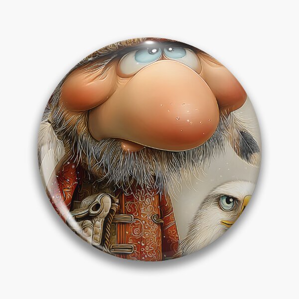 Item preview, Whimsical Character with Eagle in Winter Scene designed and sold by Artessie.