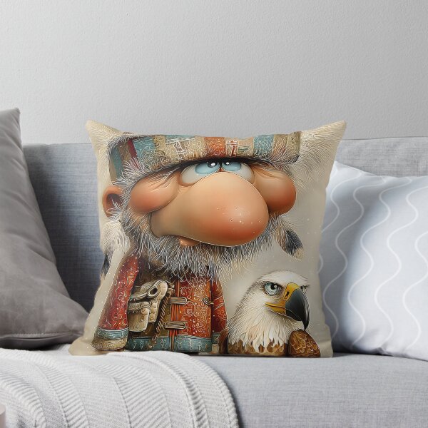 Item preview, Whimsical Character with Eagle in Winter Scene designed and sold by Artessie.