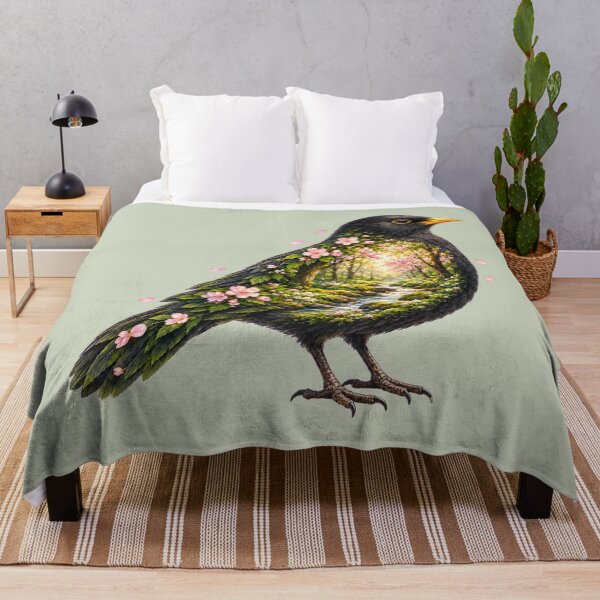 Item preview, Blackbird with a Woodland Within designed and sold by ChirpInc.