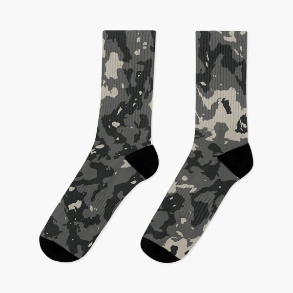 Item preview, Gray Camo Palette Knife Camouflage Patterns in Grey Shades and Black designed and sold by ShopieHome.