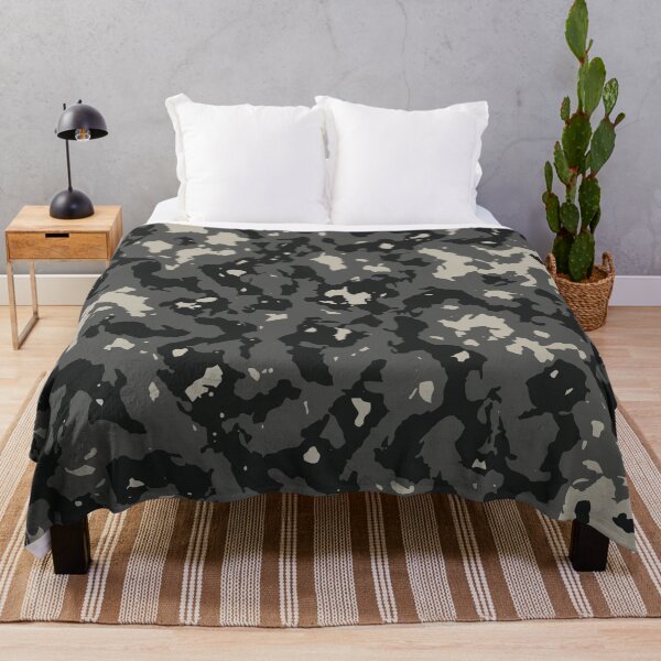 Item preview, Gray Camo Palette Knife Camouflage Patterns in Grey Shades and Black designed and sold by ShopieHome.