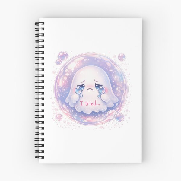 Item preview, Crying Bubble Ghost – Pastel Kawaii Sad Spirit Art designed and sold by Sommium .
