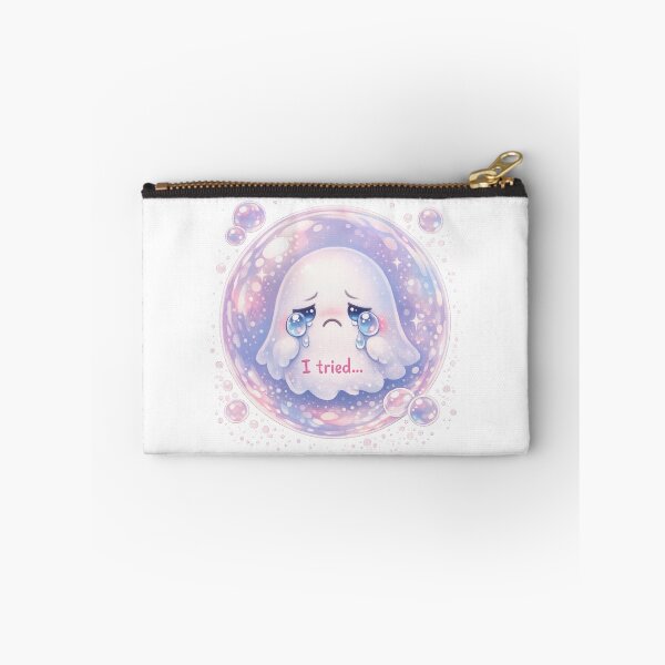 Item preview, Crying Bubble Ghost – Pastel Kawaii Sad Spirit Art designed and sold by Sommium .
